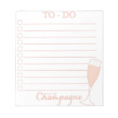 Bloc-note Pop the Champagne To Do List (Devant)