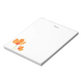 Bloc-note Poppies d'aquarelle orange (Tourné)