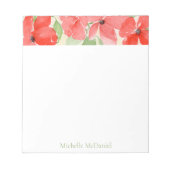 Bloc-note Poppies d'aquarelle rouge florale moderne (Devant)
