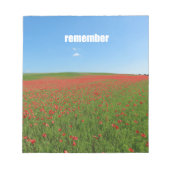 Bloc-note Poppies remember (Devant)