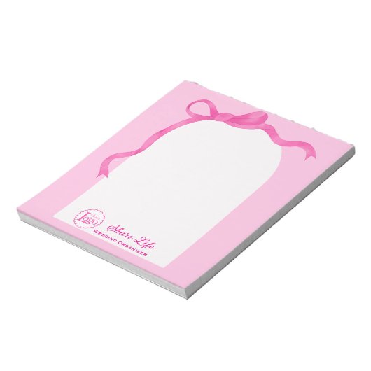 Bloc-note Porte de mariage Ruban Rose  (Tourné)