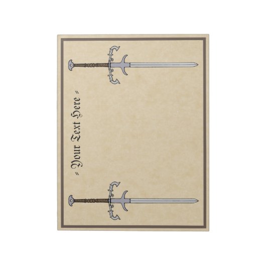 Bloc-note Porte du 16e siècle / Épée Processionnelle (Tourné)