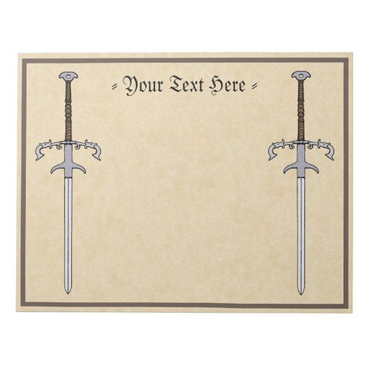 Bloc-note Porte du 16e siècle / Épée Processionnelle (Devant)