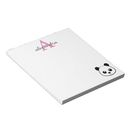 Bloc-note Porte-panda coutume Monogramme (Incliné)