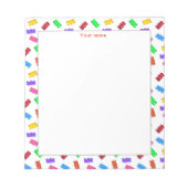 Bloc-note Portes-bonbons multicolores simples (Devant)