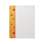 Bloc-note Portes et lignes orange rouge Fun Yello Bordure Bl (Tourné)