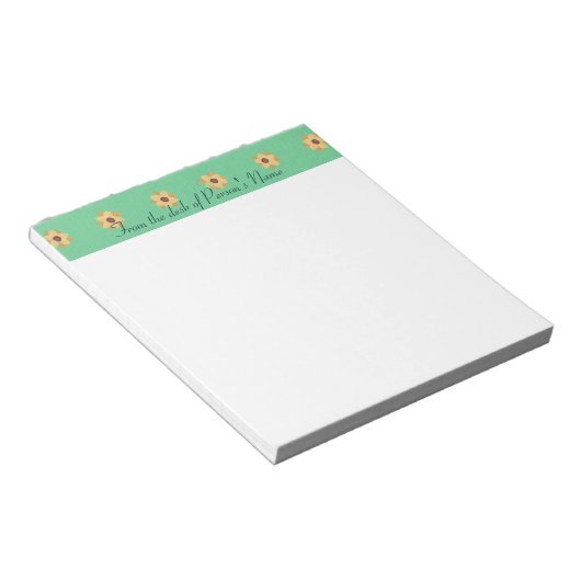 Bloc-note Portes-notes de bordure Personnalisées en margueri (Incliné)