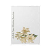 Bloc-note Portes-notes monogrammes personnalisés Fleurs vint (Tourné)