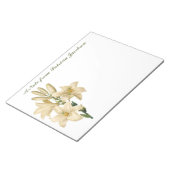 Bloc-note Portes-notes monogrammes personnalisés Fleurs vint (Incliné)