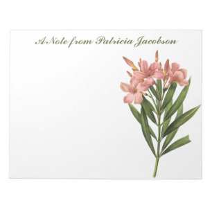 Bloc-note Portes-notes monogrammes personnalisés Fleurs vint
