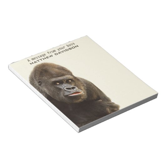Bloc-note Portes-notes personnalisées pour Funny Gorilla (Incliné)