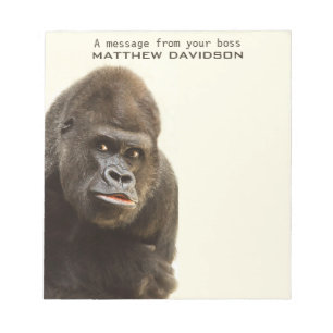 Bloc-note Portes-notes personnalisées pour Funny Gorilla