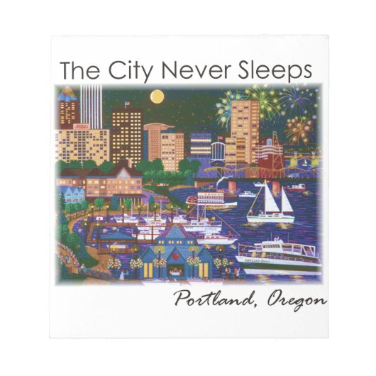 Bloc-note Portland Oregon la nuit (Devant)