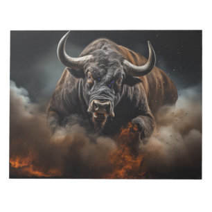 Bloc-note Portrait d'animal sauvage de Buffle puissance de f