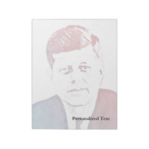 Bloc-note Portrait d'art de bruit de John F. Kennedy