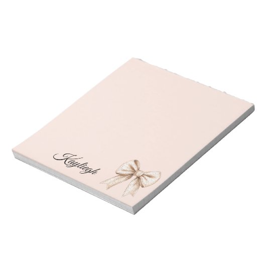 Bloc-note Poser Crème Bow (Tourné)