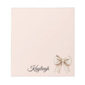 Bloc-note Poser Crème Bow (Devant)