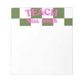 Bloc-note Post-it personnalisable pour enseignant (Devant)