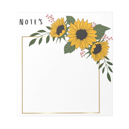 Bloc-note Post-it Sunflower (Devant)