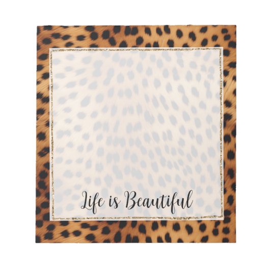 Bloc-note Poster de animal Cheetah Brown et noir (Devant)