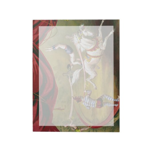 Bloc-note Poster De Cirque Montrant Acrobat En Cours De Cour (Tourné)