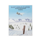 Bloc-note Poster de ski Saint-Sorlin d'Arves France (Tourné)