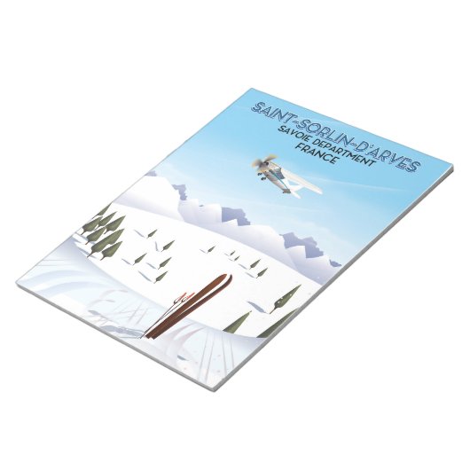 Bloc-note Poster de ski Saint-Sorlin d'Arves France (Incliné)