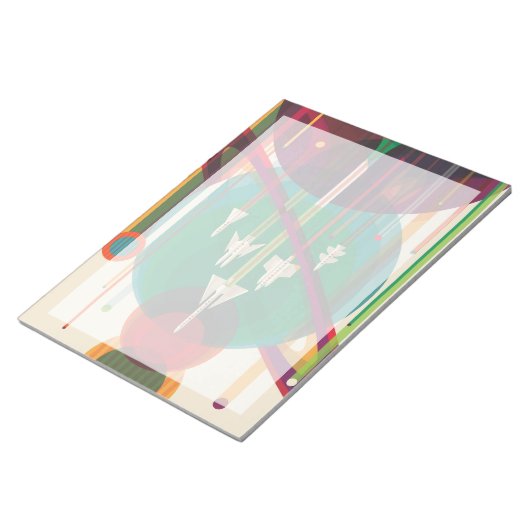 Bloc-note Poster de Voyage Espace Rétro - Système Solaire Gr (Incliné)