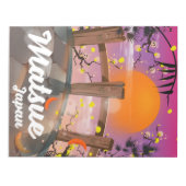 Bloc-note Poster en fleurs japonaises Matsue. (Devant)