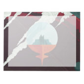 Bloc-note Poster Espace Rétro Mission Cassini À Saturne (Devant)