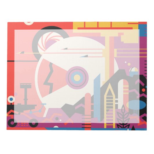 Bloc-note Poster spatial Retro - Programme d'exploration de  (Devant)