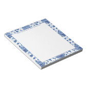 Bloc-note Pot à gingembre bleu et blanc antique de style chi (Incliné)