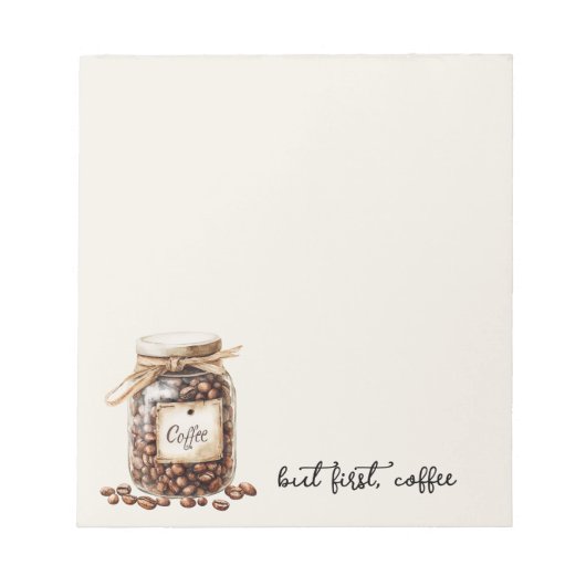 Bloc-note Pot à grains de café (Devant)