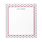 Bloc-note Pot chic noir et blanc (Devant)