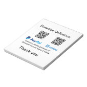 Bloc-note Pot de collecte de dons ajoutez votre nom qr (Tourné)