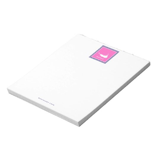 Bloc-note Pot de note de code postal rose chaud (Sconset) (Tourné)