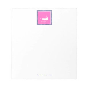 Bloc-note Pot de note de code postal rose chaud (Sconset)