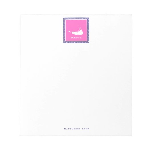 Bloc-note Pot de note de code postal rose chaud (Sconset) (Devant)