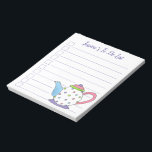 Bloc-note Pot de thé à thé Polka Dot Teapot Party<br><div class="desc">La conception d'un bloc-notes de liste de contrôle comporte un marqueur d'origine illustrant une théière à points de polka aux accents violets. Personnalisez simplement vos informations. De nombreux autres blocs-notes illustrés sont également disponibles dans cette boutique. Cette conception est également disponible sur d'autres produits. Ne vois-tu pas ce que tu...</div>