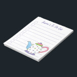 Bloc-note Pot de thé à thé Polka Dot Teapot Party<br><div class="desc">La conception d'un bloc-notes de liste de contrôle comporte un marqueur d'origine illustrant une théière à points de polka aux accents violets. Personnalisez simplement vos informations. De nombreux autres blocs-notes illustrés sont également disponibles dans cette boutique. Cette conception est également disponible sur d'autres produits. Ne vois-tu pas ce que tu...</div>