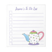 Bloc-note Pot de thé à thé Polka Dot Teapot Party (Devant)