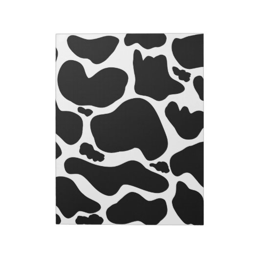 Bloc-note Pots de vache noir simple Animal (Tourné)