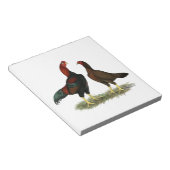 Bloc-note Poules Aseel Noir Rouge (Incliné)