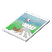 Bloc-note Poules Traversant la Route Dessin Animé Drôle (Tourné)