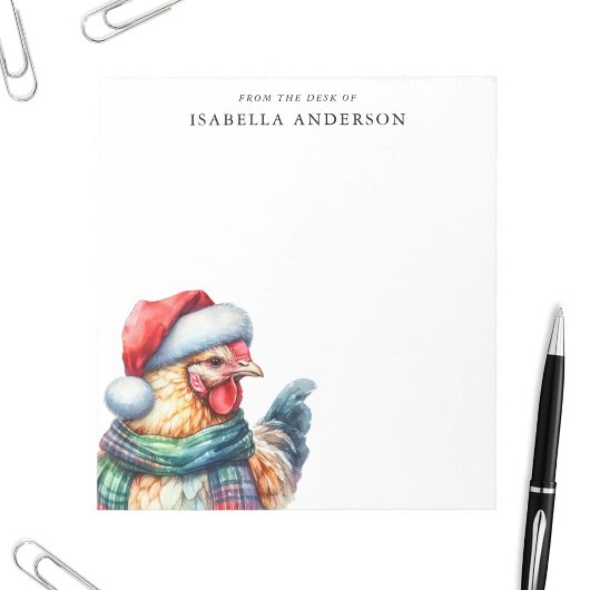 Bloc-note Poulet De Noël Du Bureau De