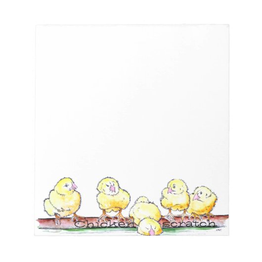 Bloc-note Poulet scratch papier paillettes sur le journal dr (Devant)