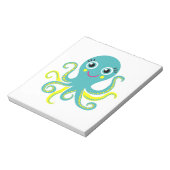 Bloc-note Poulpe bleu et jaune (Tourné)