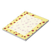 Bloc-note poupée mignonne et marguerite motif jaune (Tourné)