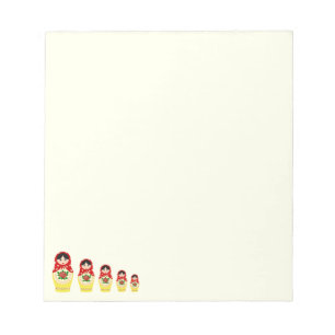 Bloc-note Poupées russes rouges d'emboîtement de matryoshk