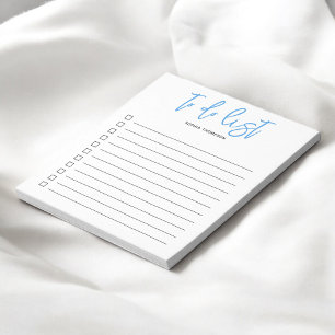 Bloc-note Pour effectuer la liste des scripts de brosse Bloc